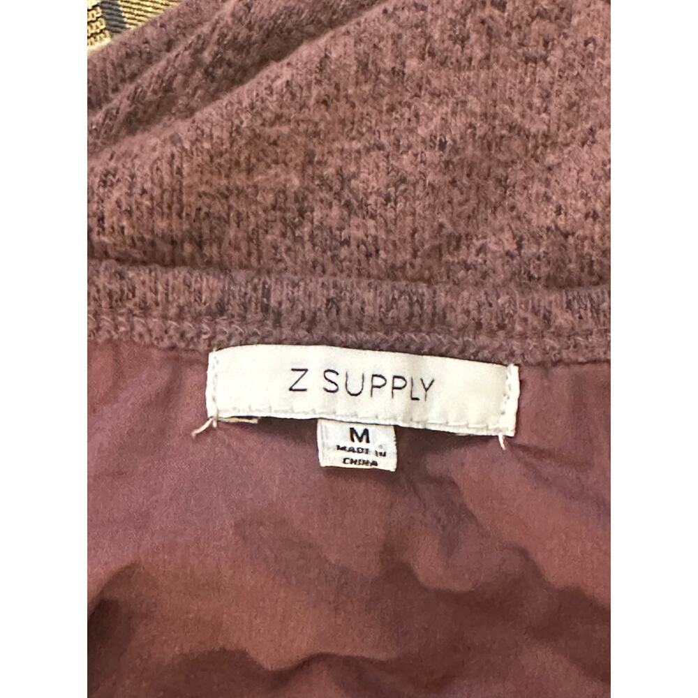 SUPPLY Plum Henley Tunic Dress Women’s Medium Long Sleeve Soft Knit | Fall - Picture 4 of 6